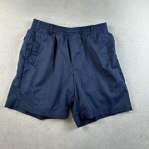 Birddogs Shorts Mens Medium Blue Athletic Lined Stretch Drawstring Zip Pocket